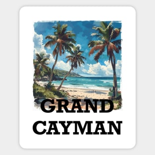 Grand Cayman (with Black Lettering) Magnet